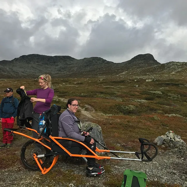 Vogn med hjul til fjelltur